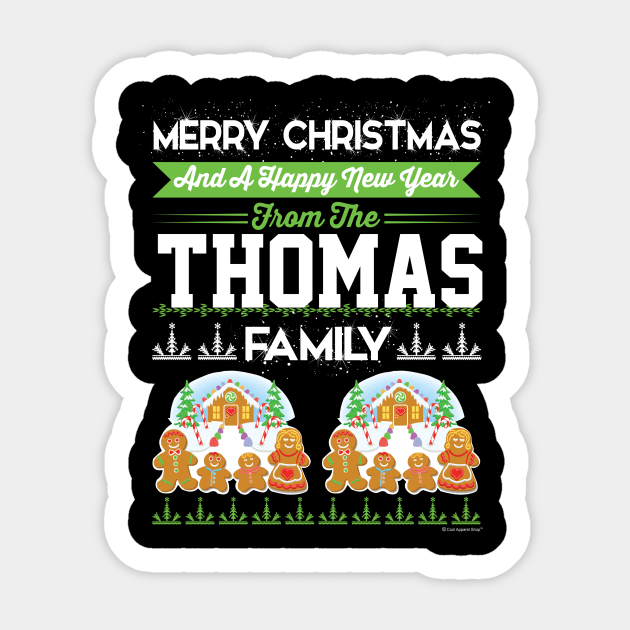 Merry Christmas And Happy New Year The Thomas Fa Sticker by CoolApparelShop